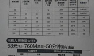 上海移动上网套餐